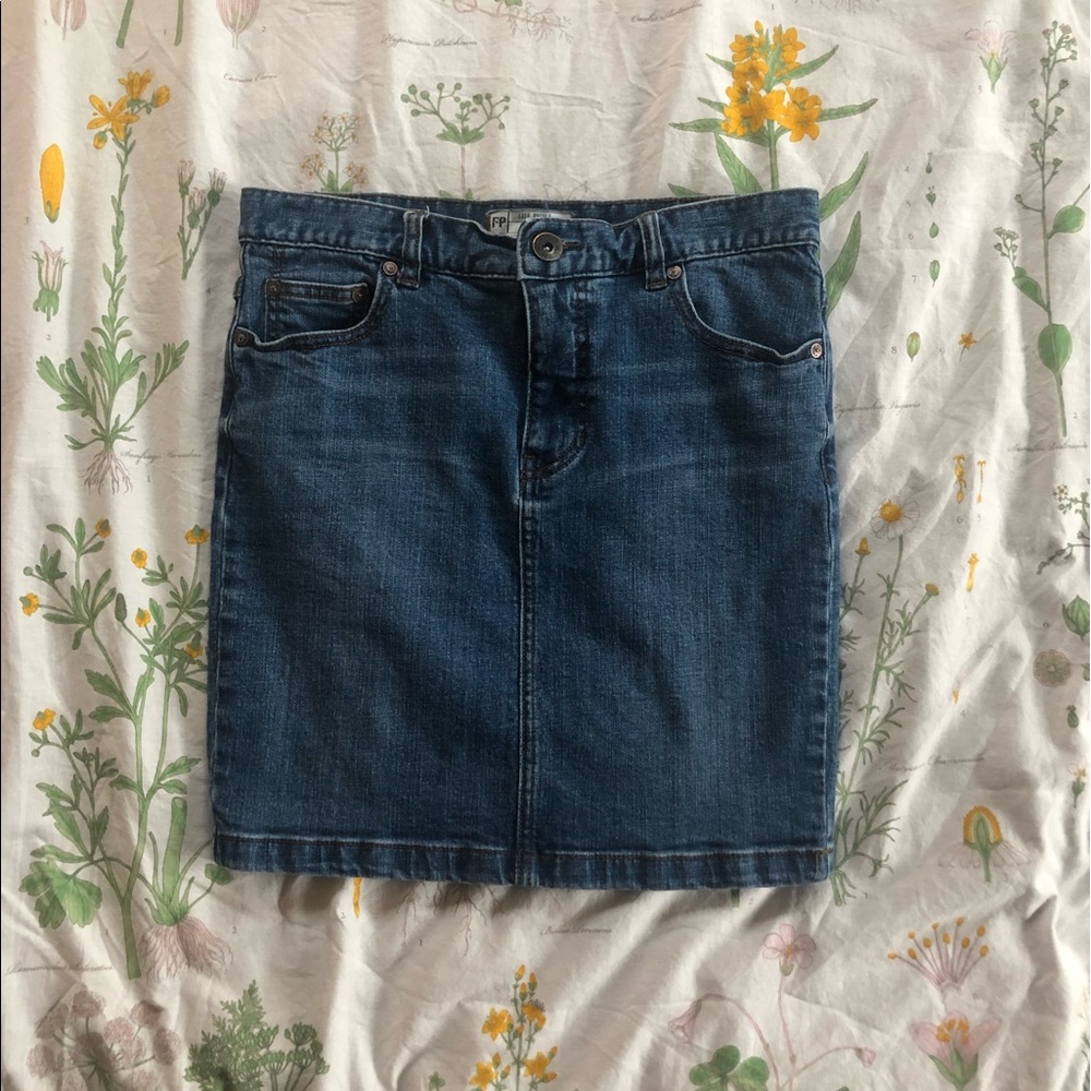 Free People Jean Skirt